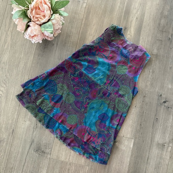 Anthropologie Daisy & Clover Boho Colorful V Neck Blouse - Picture 3 of 5